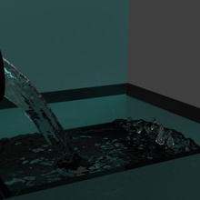 3d blender água de simulação animação do modelo jogo 3d print model - Mito3D