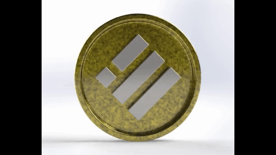 3d autobús moneda eth btc polígono imprimible cyrpto monedas bitcoin dux átomo 3d print model - Mito3D