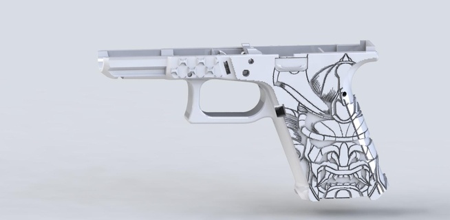 3d Bushido fmda 192 glock 19 Pistole 9mm 3d print model - Mito3D