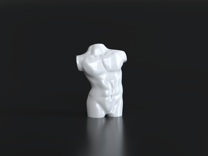 3d busto estatua decoración hombre mujer hombres abs músculo pintura Arte 3d print model - Mito3D