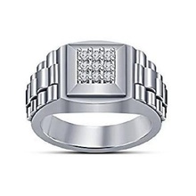 3d cad file gents ring stl format jewelry model wedding engagement fashion exclusive design 3d print model - Mito3D