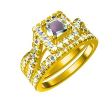 Archivo 3d cad de la joyería nupcial conjunto anillo moda dedo huellas dactilares fingerprintring los anillos boda 3d print model - Mito3D