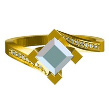 Modello cad 3d womens solitaire anello di nozze gioielli modello stl fidanzamento 3d print model - Mito3D