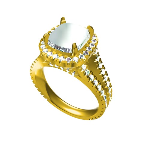 Modelo cad em 3d das mulheres anel de casamento jóias modelo stl do noivado moda modelos exclusivo design 3D print model - Mito3D
