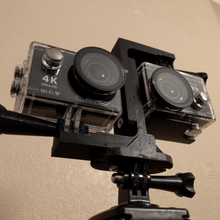 3d camera rig action cameras ek7000 gopro gadget akaso mount stereoscopic 3d print model - Mito3D