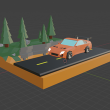 3d car diorama game landscape careers car3d 3d print model - Mito3D