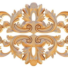 3d tallado composición 03 arquitectura decoración Desplazarse ornamento clásico barroco madera 3dmodel cnc ornamental elemento onlay vertical perfil fachada 3d print model - Mito3D