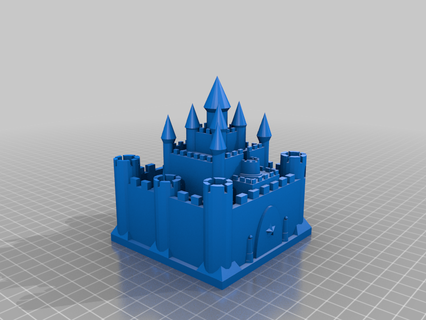3d castle 10 model chateau citadel fort fortification fortress palace stronghold towers turrets printing 3d print model - Mito3D