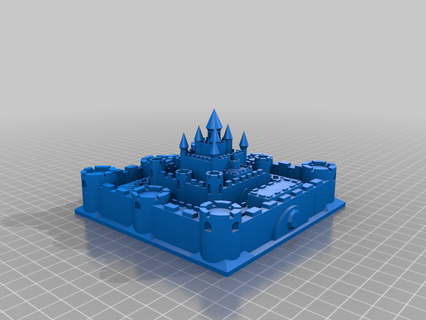 3d castle 20 model chateau citadel fort fortification fortress palace stronghold towers turrets printing 3d print model - Mito3D