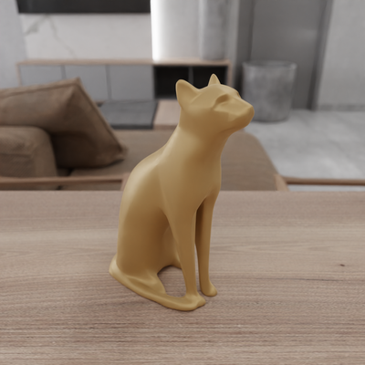3d cat stl decor files ready to print gifts & art printing home printed art animal file toy 3d print model - Mito3D