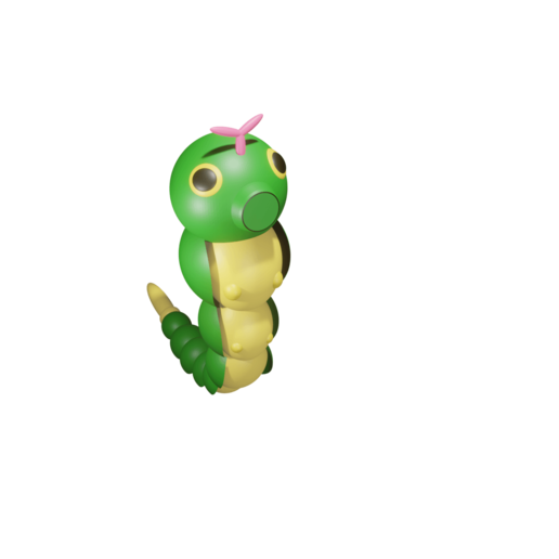 3d lagarta Pokémon planta cinza Pikachu 3D print model - Mito3D
