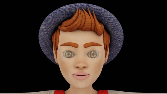 3d personaje Rigguin licuadora aparejo humano niño adolescente 3d print model - Mito3D