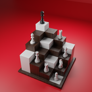 3d xadrez borda arte jogos 3d print model - Mito3D