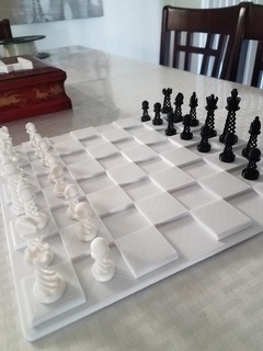 3d scacchi tavola scacchiera 3d print model - Mito3D