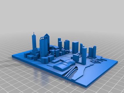 3d città modello Perth edifici strutture 3d print model - Mito3D
