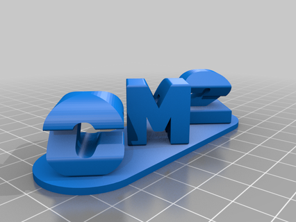 3d cm2 2r1 personnalisé panneaux logos 3d print model - Mito3D