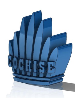 3d cochise logo head indian cap symbol emblem 3d print model - Mito3D