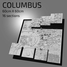 3d Colombo digital arquivos stl Arquivo mapa cidade arte impresso marco modelo Horizonte arquitetura 3d print model - Mito3D