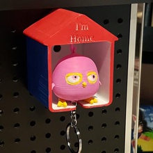 3d ofício de aves chave casa blues angry bird house família brinquedos chaves organizador 3d print model - Mito3D