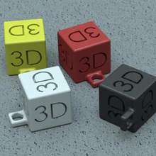 3d cube porte-clés divers 3d print model - Mito3D