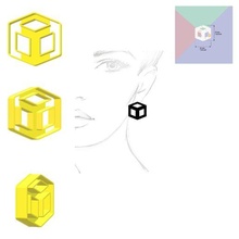 3d cube polymère argile coupeurs biscuit coupeur bijoux fabrication outils boucles d'oreilles 3d print model - Mito3D