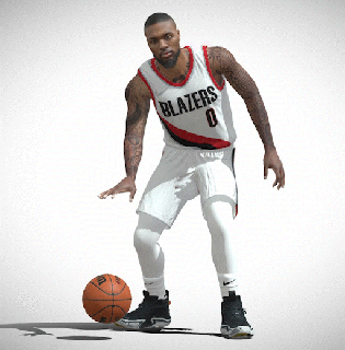 3d Damian Lillard Portland Weg Blazer nba rig manipulierten animiert Basketball Spieler Charakter 3d print model - Mito3D
