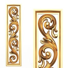 3d decorative panel architecture fencing panelling inclosure decor fence baroque carved classic classical baluster staircase stairs stairway ladder wood 3dmodel cnc stl baguett 3d print model - Mito3D