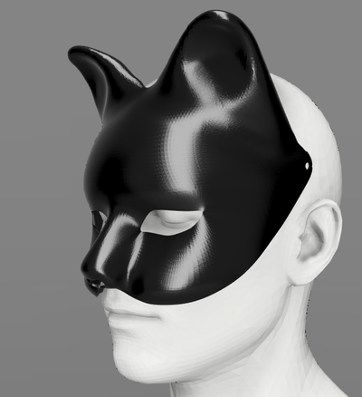 3d projeto gato mascarar cosplay disfarce acessório moda modelo felino impressão faça fantasias imprimível bruxas 3d print model - Mito3D