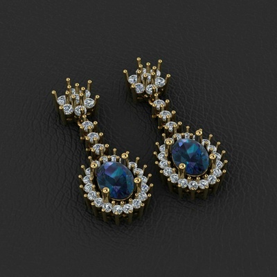 3d design of stud earrings jewellery 3d print model - Mito3D