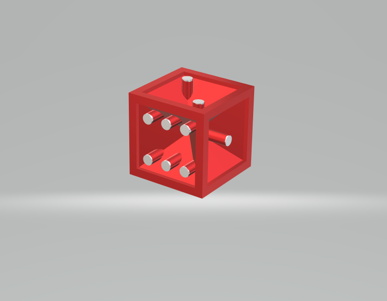 3d dé désexcultes Jeu donné dit cube géométrique dicexcults 3D print model - Mito3D