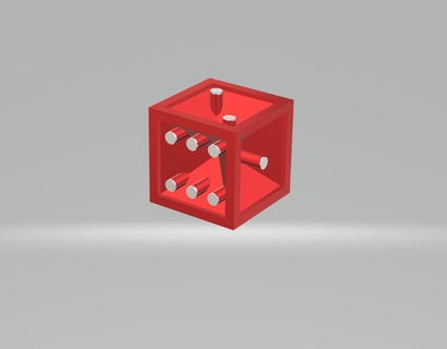 3d dado dicexcults gioco dato dice cubo geometrico bene dicexculti 3d print model - Mito3D