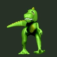 3d dinossauro brinquedos animal crianças figura arte fofa desenho animado t rex livre 3d print model - Mito3D