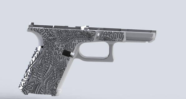 3d griffonnage fmda 192 glock 19 pistolet 9mm 3d print model - Mito3D