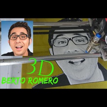 Berto romero çizim 3d sanat lithophane rahatlama litofania 3dlito 3d print model - Mito3D