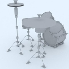 3d drums rock intrument music printable gadget intruments objects 3d print model - Mito3D