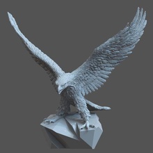 3d Adler Zahl drucken Modell Tier Vogel Skulptur Mahlen Drucken Kunst Statue druckbar Raubtier Skulpturen 3d print model - Mito3D