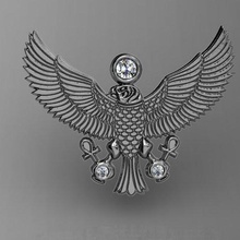3d-Bettwäsche aus ägyptischer Adler hängend Schmuck pendent 3d print model - Mito3D