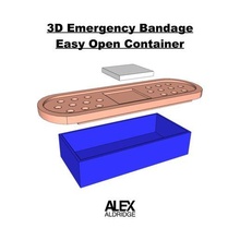 3d emergency bandage easy open storage container box medical health aid 3d print model - Mito3D