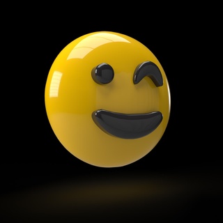 3d emoji visage Icônes 1 art obj psd émotions souriant 3d print model - Mito3D