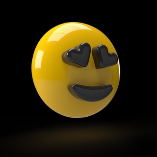 3d emoji face icons -2 Art obj psd emotions smiling 3d print model - Mito3D