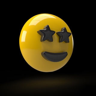 3d emoji visage Icônes 4 art obj psd émotions souriant 3d print model - Mito3D