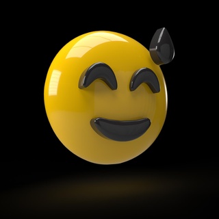 3d emoji visage Icônes 5 art obj psd émotions souriant 3d print model - Mito3D