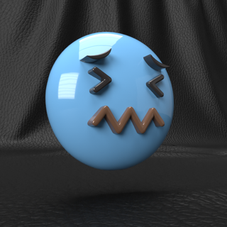 3d emoji face icons v2 - n2 Art obj emotions smiling 3d print model - Mito3D