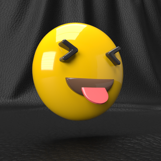 3d emoji face icons v2 - n5 Art obj emotions smiling 3d print model - Mito3D