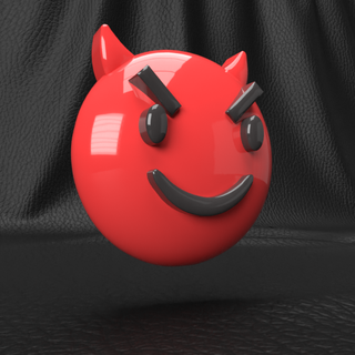 3d emoji visage Icônes v2 n8 art obj émotions souriant 3d print model - Mito3D