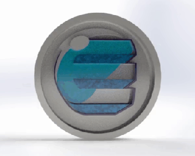 3d enj moeda eth btc polígono imprimível cyrpto moedas bitcoin doge cro 3d print model - Mito3D