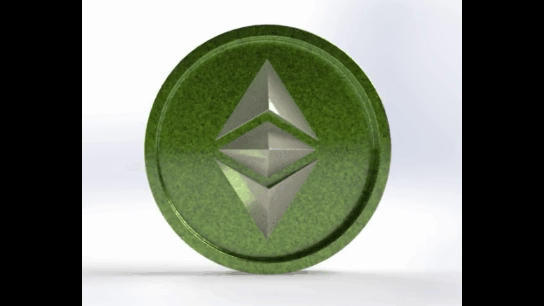 3d etc moneda eth btc polígono imprimible cyrpto monedas bitcoin dux cro 3d print model - Mito3D