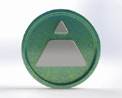 3d fei coin eth btc polygon printable cyrpto coins bitcoin doge algo 3d print model - Mito3D