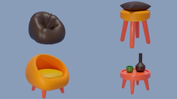 3d meubles pack 3d print model - Mito3D