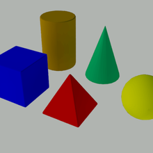3d des figures géométriques de l'enseignement jeu le professeur la zone pyramide cône cylindre cube géométrie les 3d print model - Mito3D